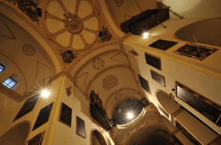 Techo de la iglesia de la Colegiata de la Abadía del Sacromonte de Granada.